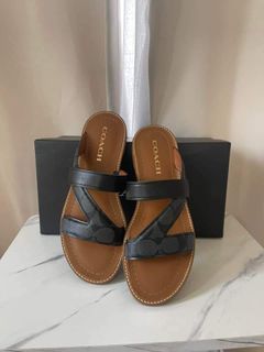 Coach Leather Signature Sandals