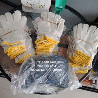 Cotton Knitted Gloves Dotted Sold by dozen (12s)