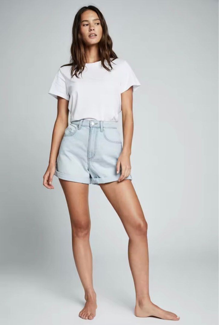 Cotton on high rise flashback denim short discount