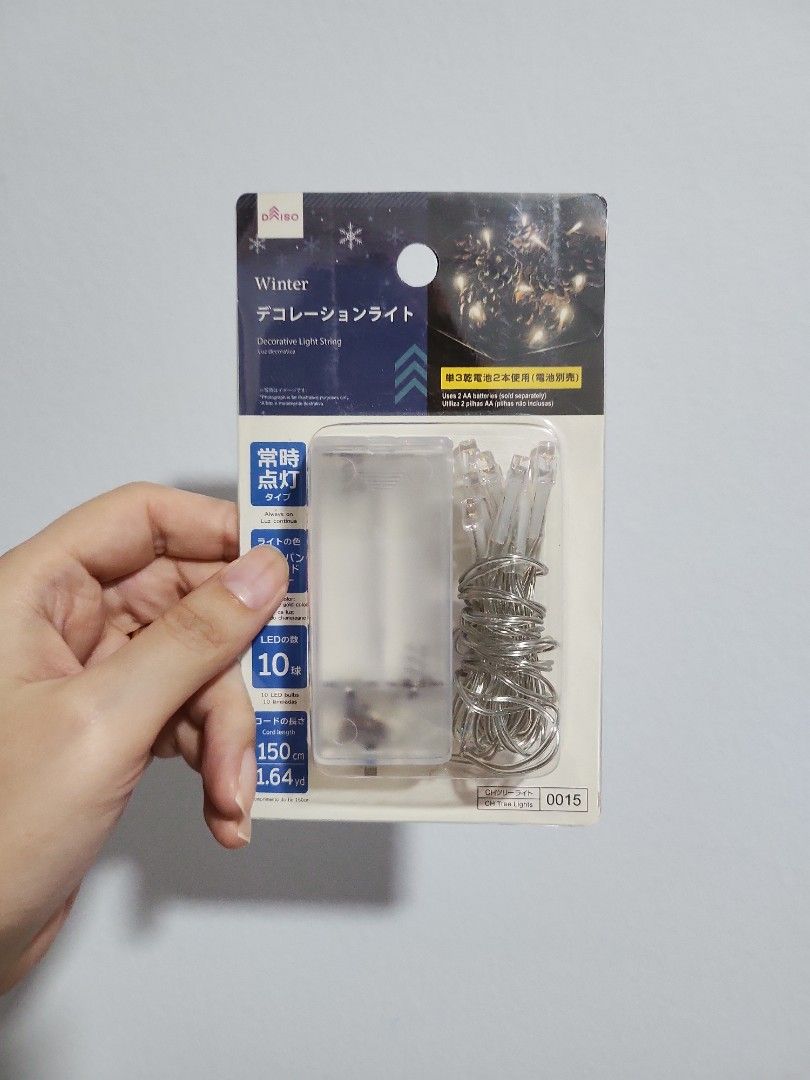 Daiso Fairy Lights (White), Furniture & Home Living, Home Decor, Other