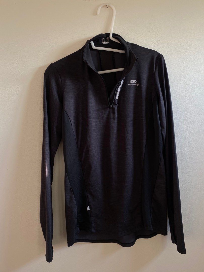Decathlon Kalenji dri fit hiking workout long sleeve zip up top Women s Fashion Activewear on Carousell
