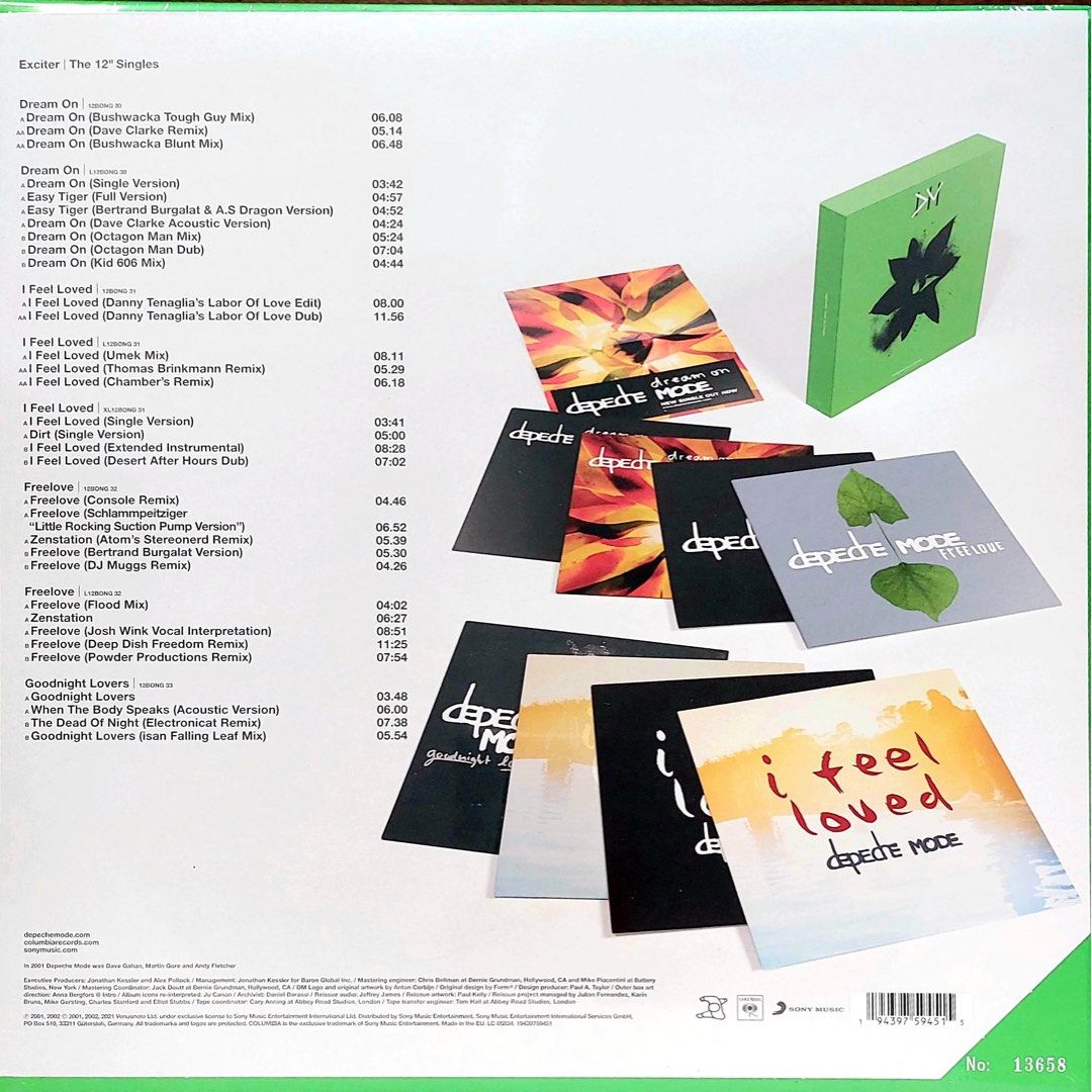 DEPECHE MODE﻿ Exciter The 12" Singles﻿ Limited Edition﻿ 8xLP﻿﻿﻿﻿ Box