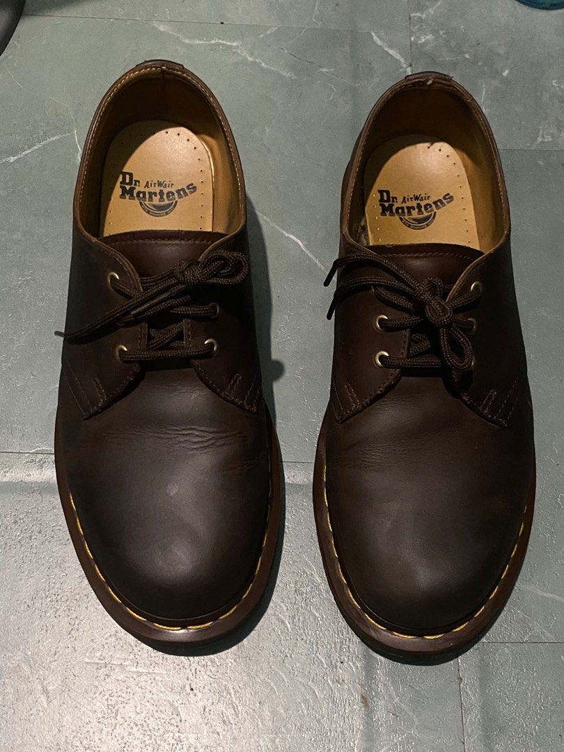 Dr martens brown deals low cut