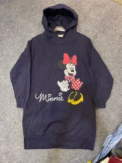 Dress tunix hoodie wanita Navy