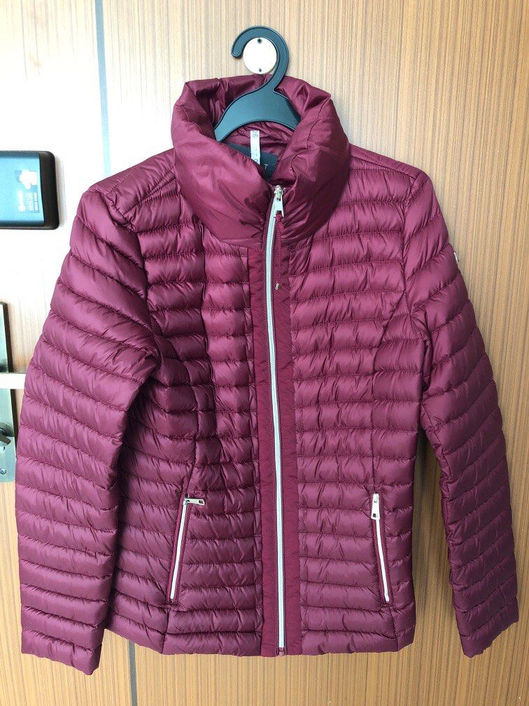 Maroon sale down jacket