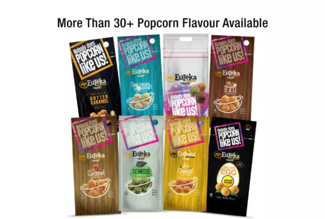 Eureka Popcorn Various Flavors Available, Food & Drinks, Packaged