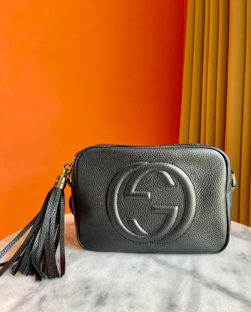 Fast Sale Preloved Gucci Soho Camera Bag Black With bag tassel and dustbag Nett Exclude ongkir