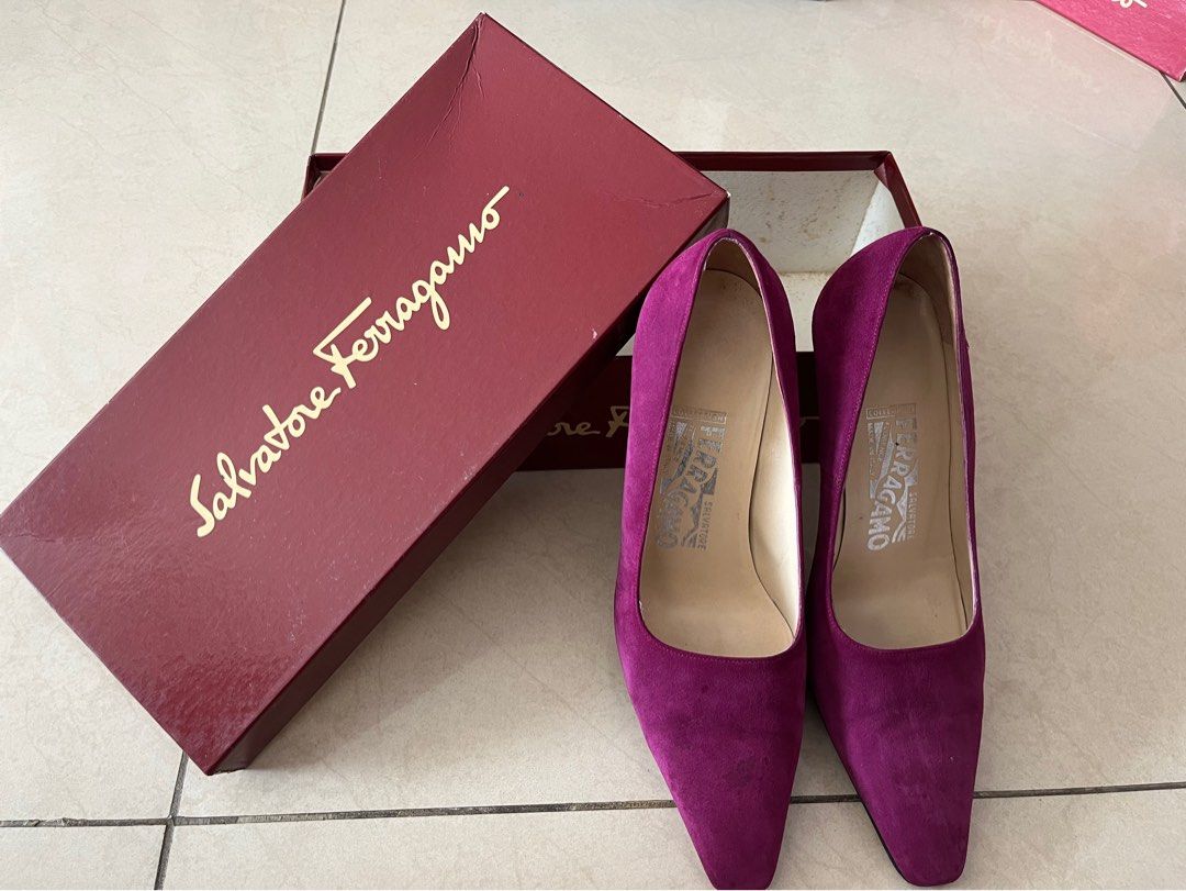 Ferragamo top purple shoes