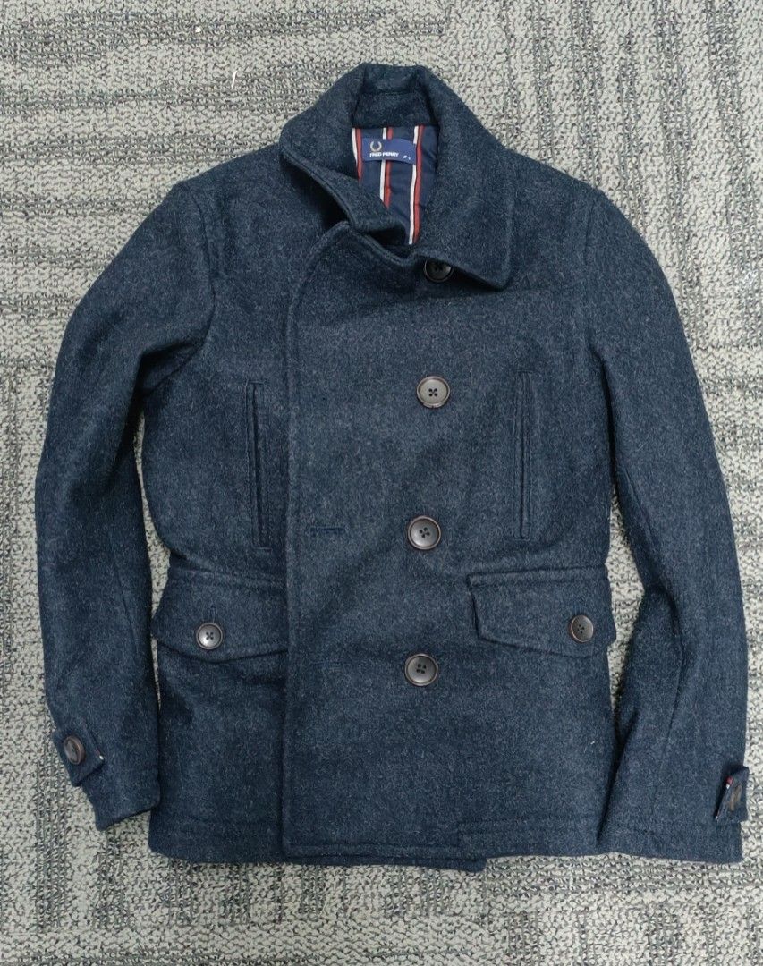 Fred perry peacoat clearance