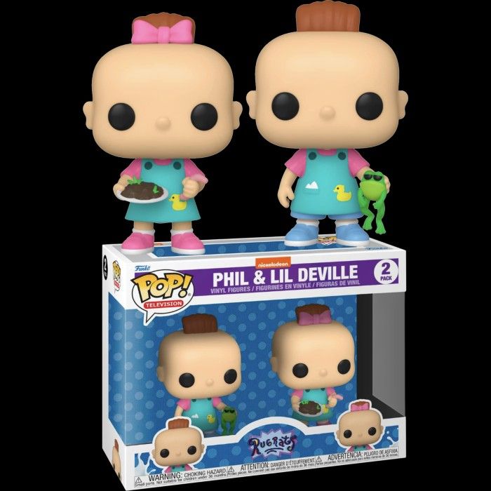 Funko Pop! Rugrats – Pack Exclusif Phil & Lil DeVille – 2 Figurines Vinyle 9 Cm – Cadeau Fan – Collection Les Razmoket – Produit Officiel