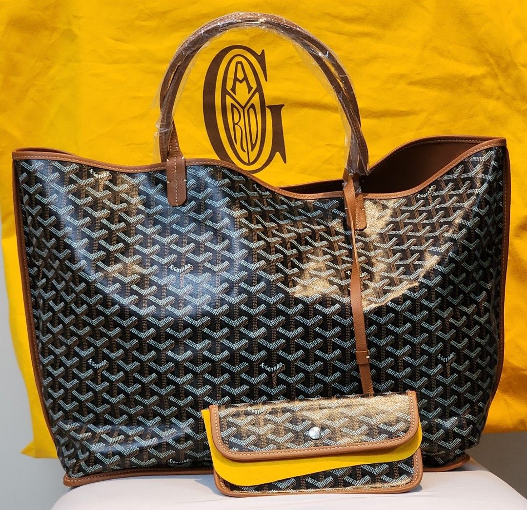 Goyard Anjou Tote GM Yellow in Calfskin/Canvas with Palladium-tone - US