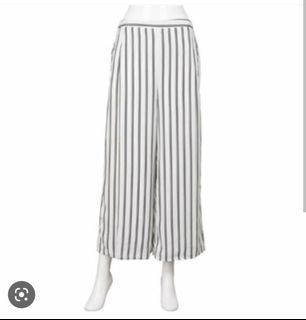 GU Striped wideleg Pants( squre pants)