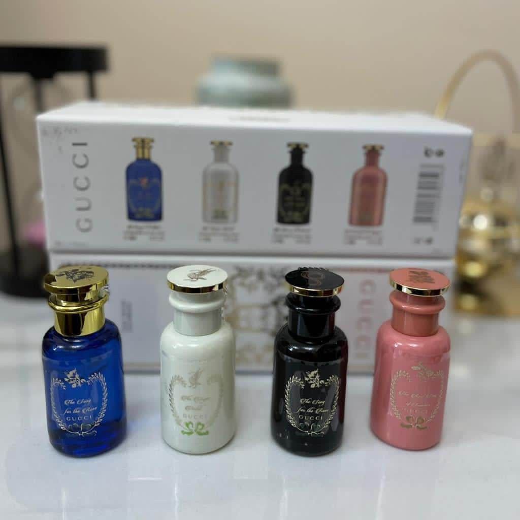 GUCCI PERFUME GIFT SET (SET OF 4), Beauty & Personal Care, Fragrance &  Deodorants on Carousell