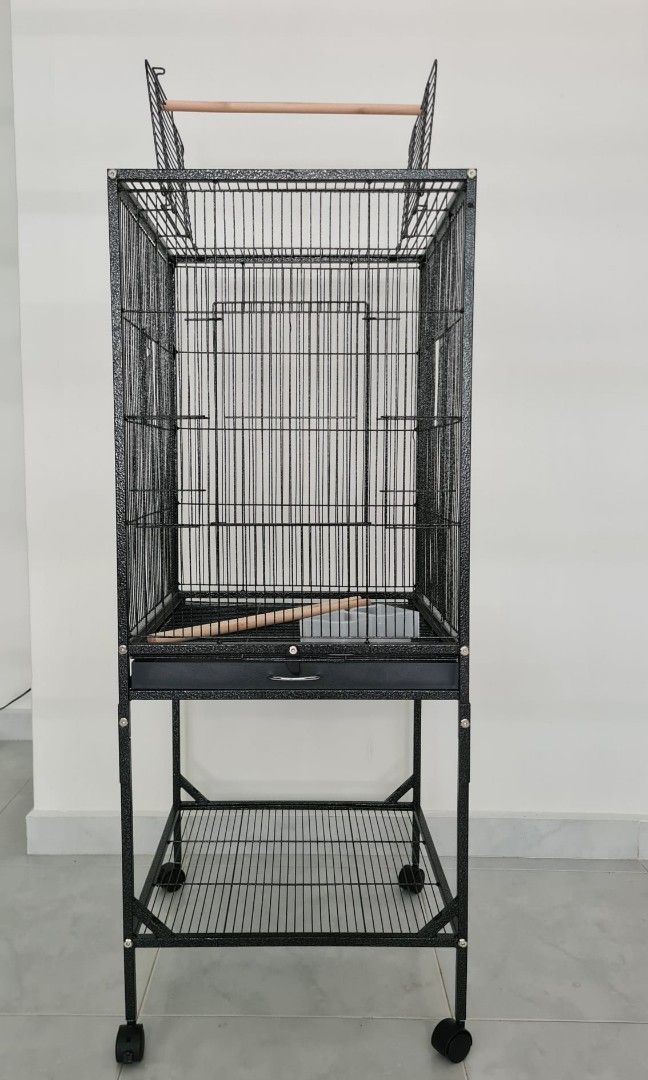 A closer look at Elevated Platform Bird Cage Showroom