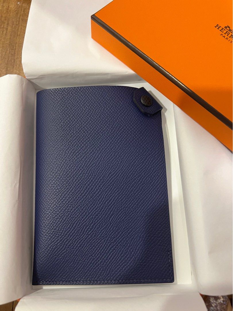 Hermes passport holder blue sapphire black Epsom, Luxury, Bags ...