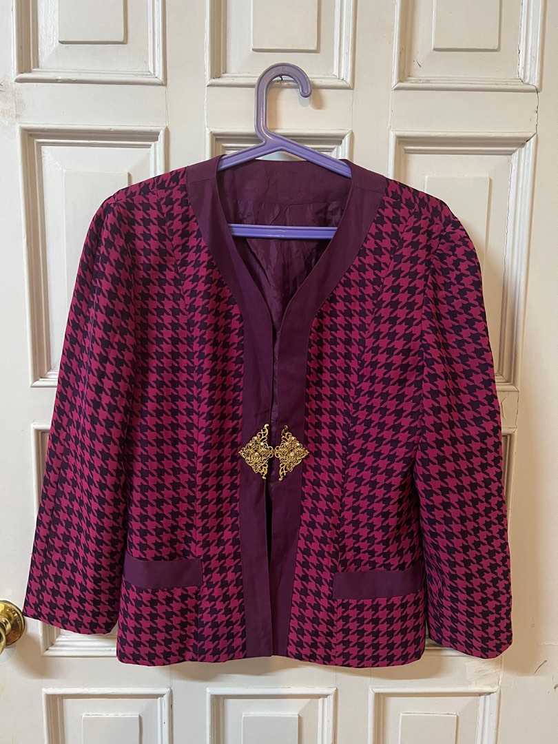 Houndstooth blazer, Women's Fashion, Coats, Jackets and Outerwear on ...