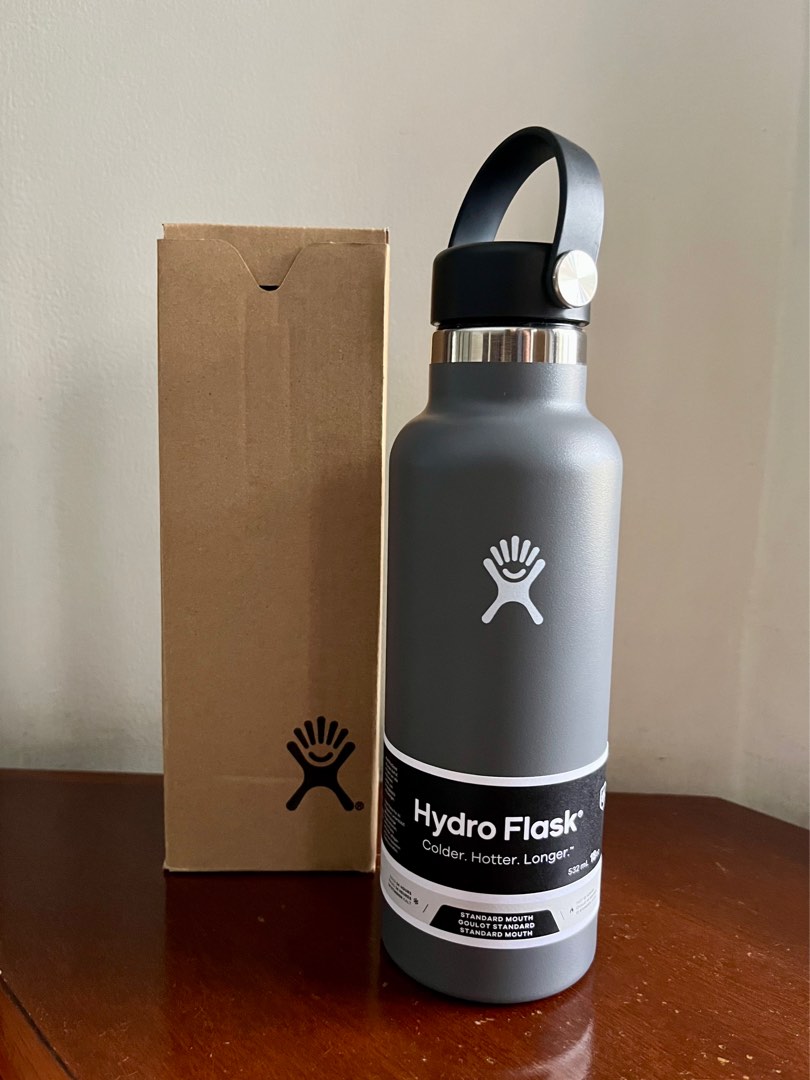 Hydro Flask Stone (Grey) 18 Oz Standard Mouth Tumbler on Carousell