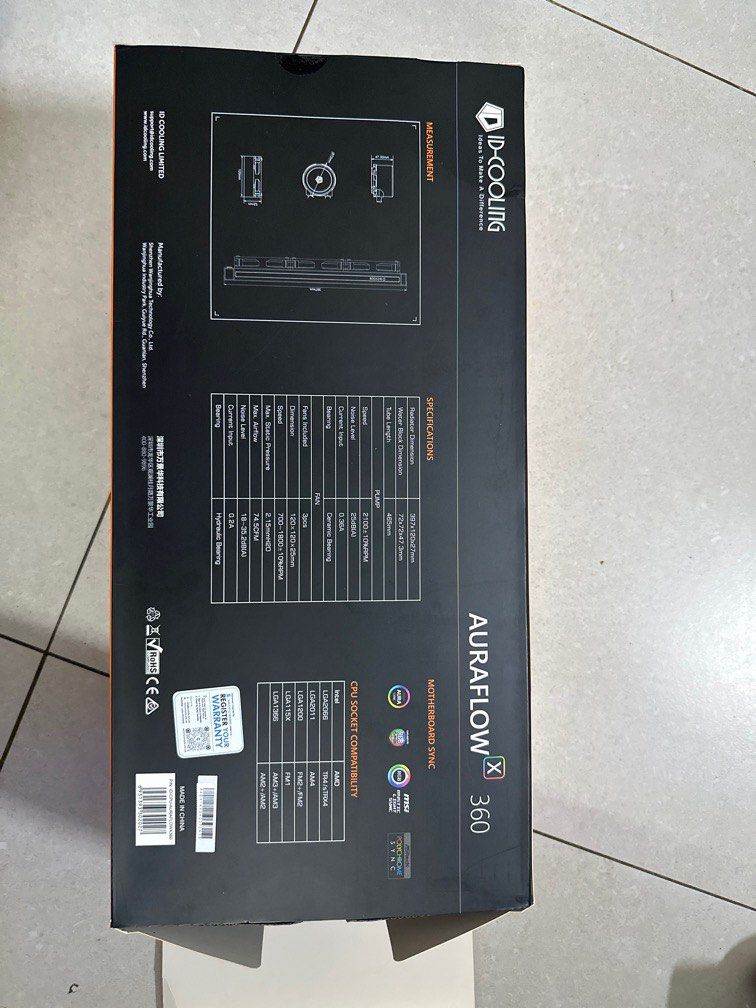 ID Cooling Auraflow X 360 Black (Fullset With Warranty), Computers ...