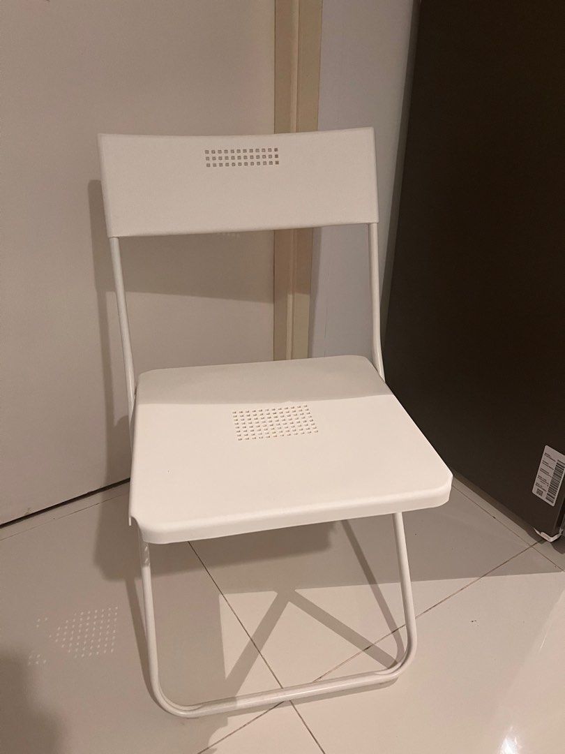 IKEA Chair,Folding white chair, Furniture & Home Living, Outdoor