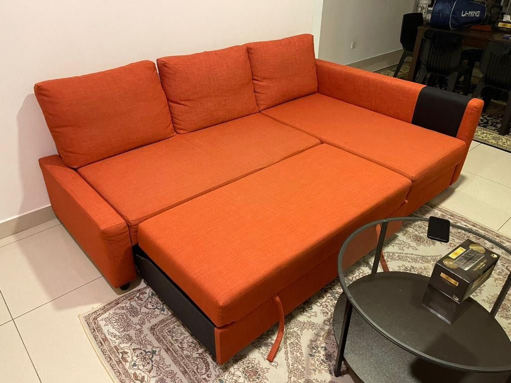 Ikea Friheten Corner Sofa Bed with storage, Furniture & Home Living