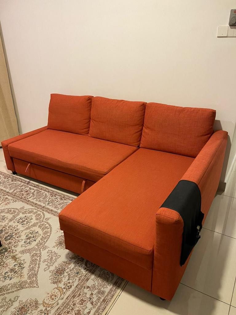 Ikea Friheten Corner Sofa Bed with storage, Furniture & Home Living