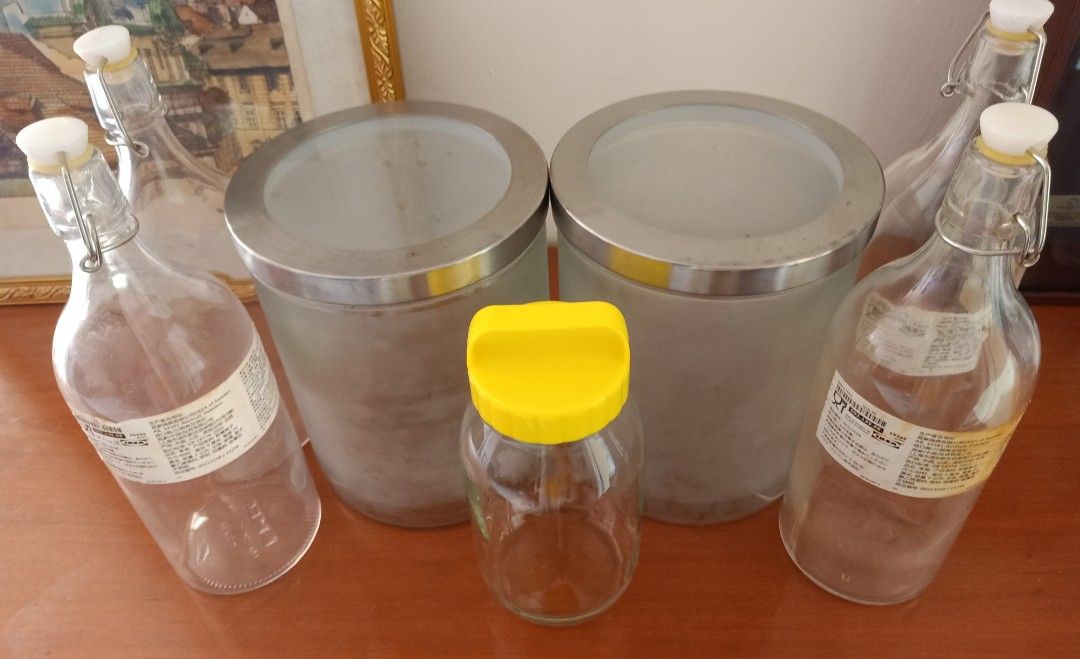 IKEA glass bottles, Furniture & Home Living, Kitchenware & Tableware