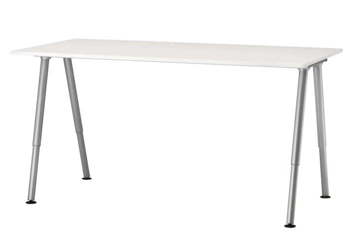 Ikea thyge table with adjustable height metal legs, Furniture & Home ...