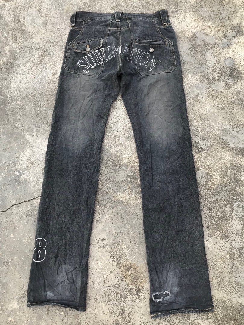 In The Attic Skulls Poem Jeans Multi Pocket Seditionaries Waist 30