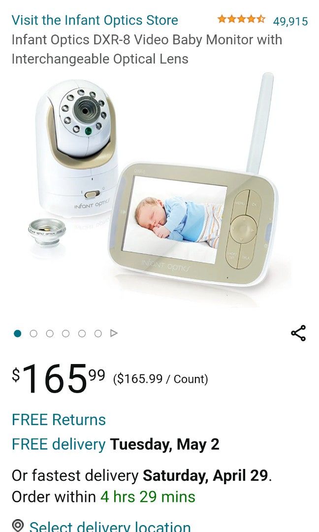 Infant Optics, 兒童＆孕婦用品, 嬰兒監視器 Carousell