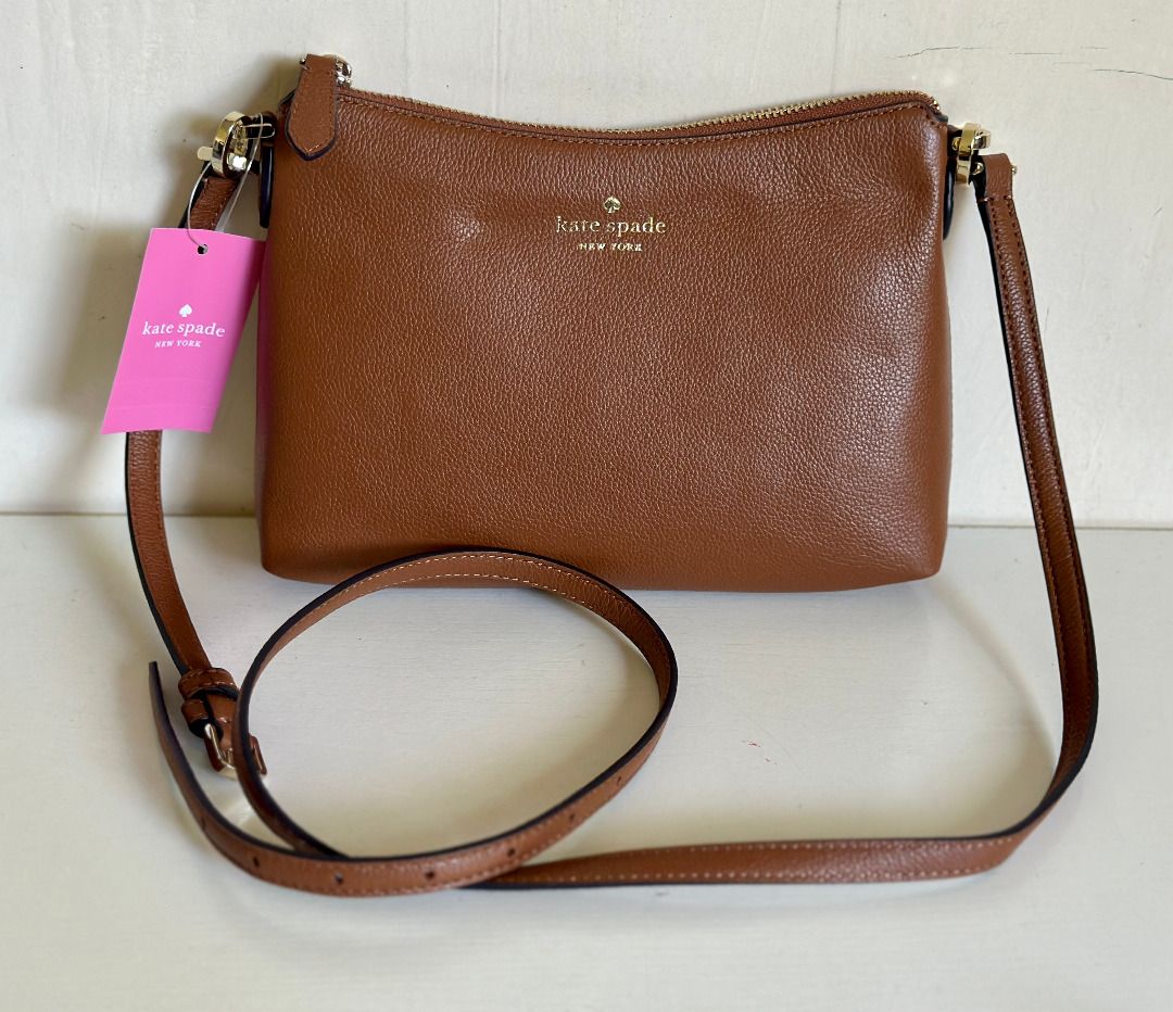 KATE SPADE NEW YORK BAILEY WARM GINGERBREAD BROWN CROSSBODY SLING BAG $299,  Women's Fashion, Bags & Wallets, Cross-body Bags on Carousell