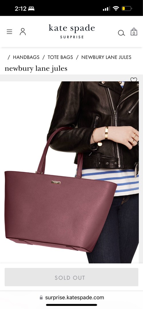 kate Spade New York jules newbury lane tote bag