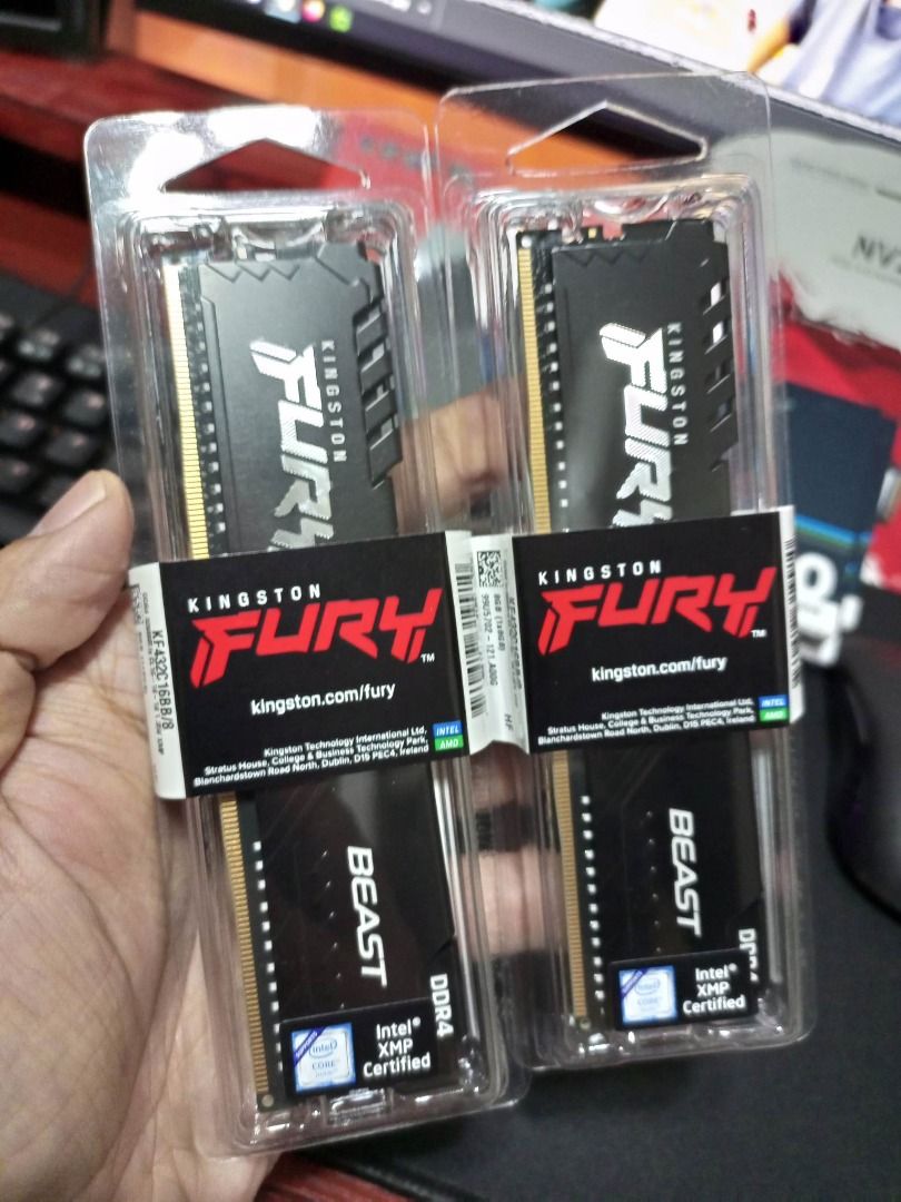 Kingston Fury Beast 8GB DDR4 3200Mhz Single stick, Computers & Tech ...