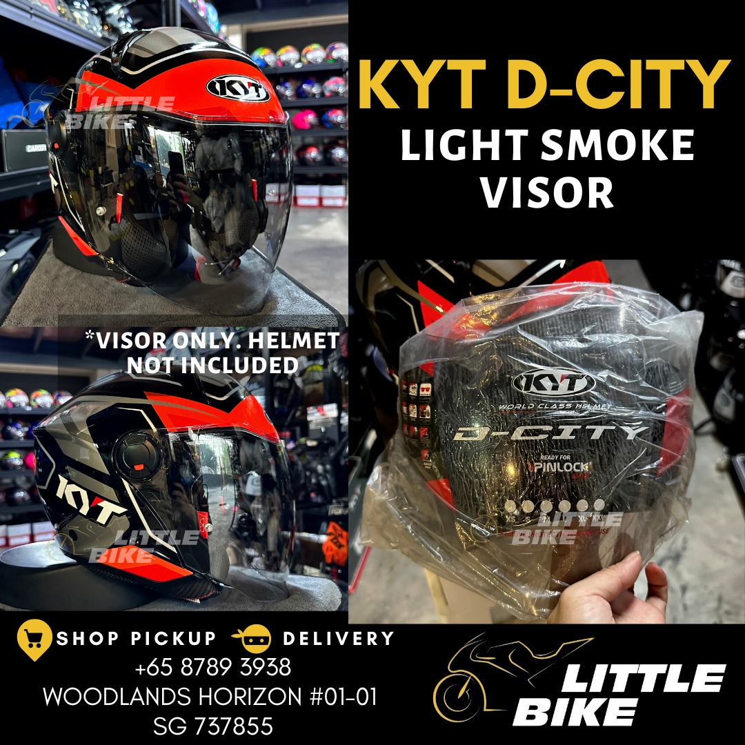 KYT D-City Light smoke visor open face motorcycle riding helmet dcity ...