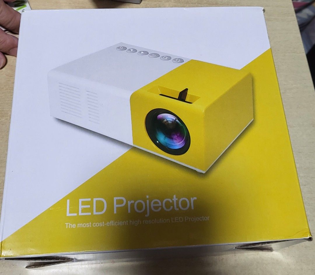 LED projector yellow (used once only), TV & Home Appliances, TV