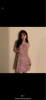 leopard pink dress