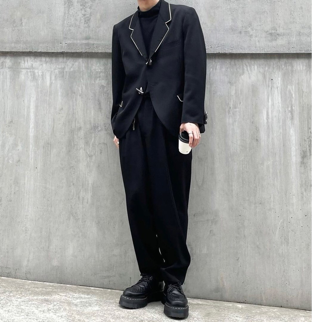 Yohji Yamamoto pour Homme high waisted black trousers — 80s - V A N II T A S