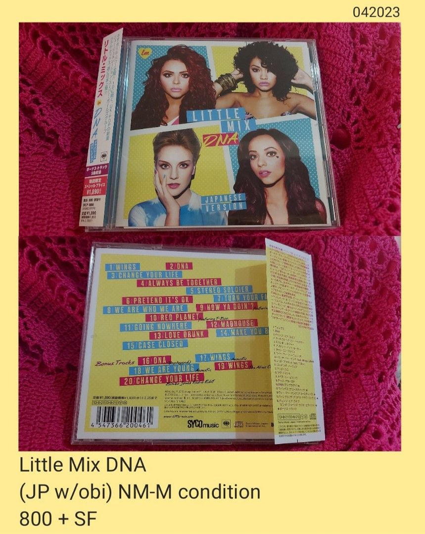 Little Mix DNA CD (unsealed) (Category: CDs & DVDs) located in Dangcagan. Submitted by cd_haven5 (Listing ID 1228748450, Image 1). Description: #Authentic #Legit #Original We only sell original items. All items posted are on hand. Please message me for availability of the item/s because the items are also posted on my other online stores. All items are imported unless stated PH. We also accept Pre-orders. #CD_Haven.