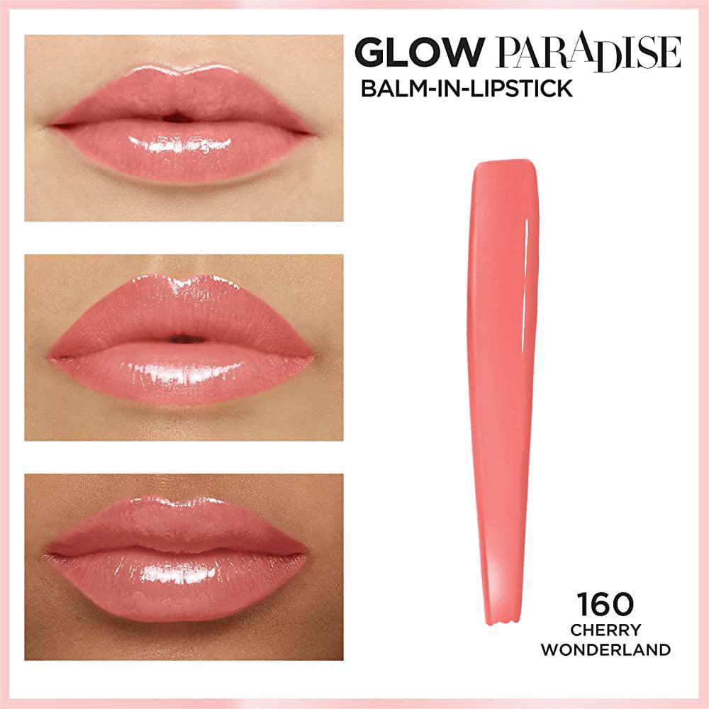Loreal Glow Paradise BalminLipstick, 160 Cherry Wonderland, Beauty