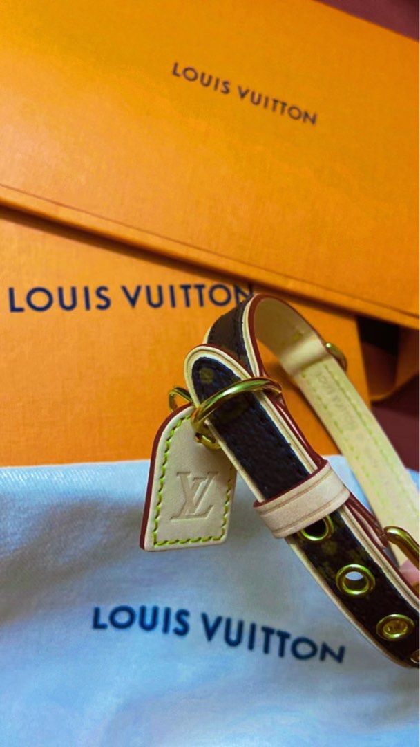  Louis Vuitton Collar M80340 Monogram Dog Collar Dog Small Dog  Pet Accessory : Pet Supplies