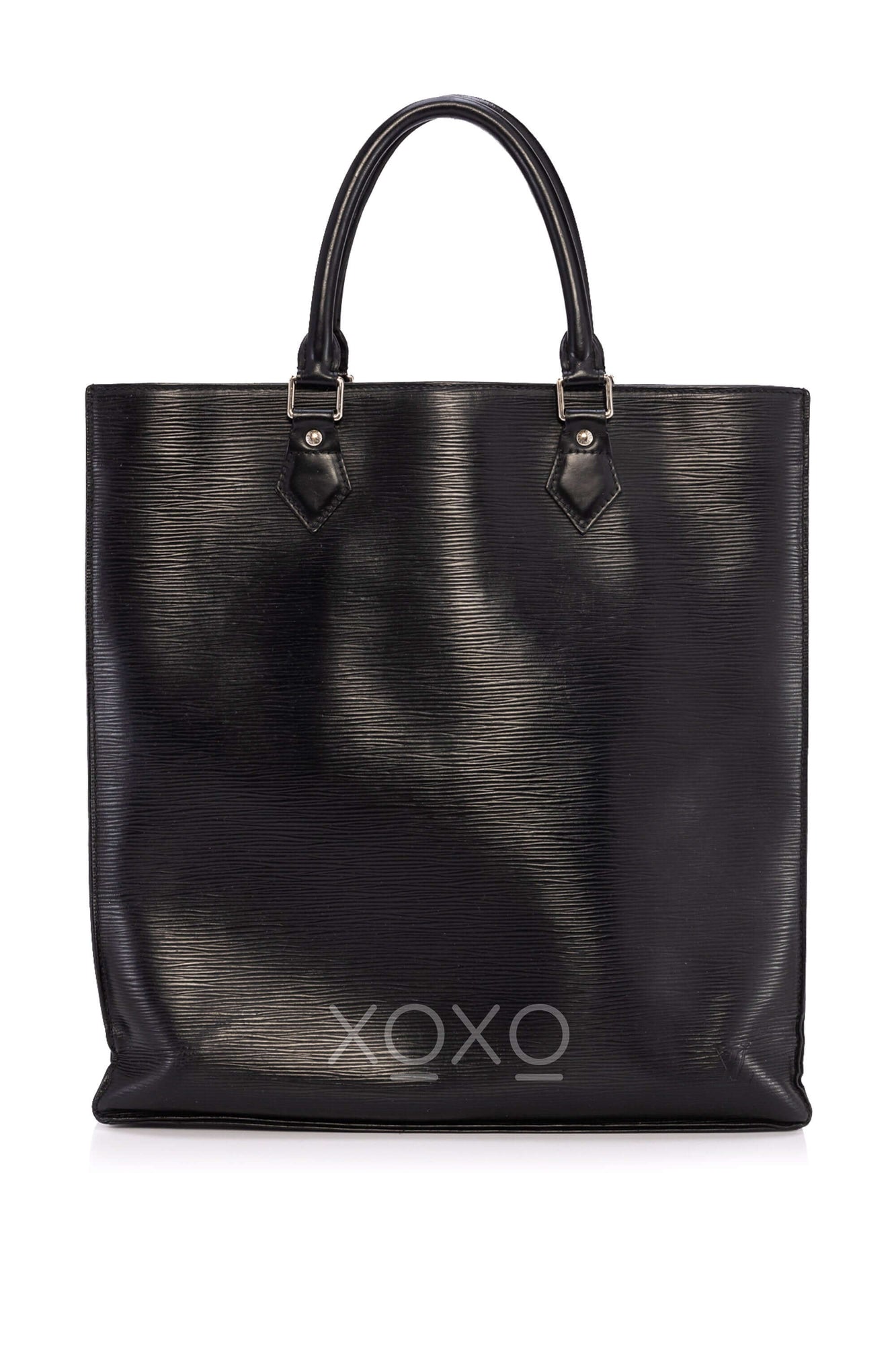 Louis Vuitton Kleber MM Epi Honey Gold/Black Leather Tote Bag Authent. NO  STRAP