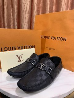 Louis Vuitton Men's Navy Suede Hockenheim Car Shoe Loafer