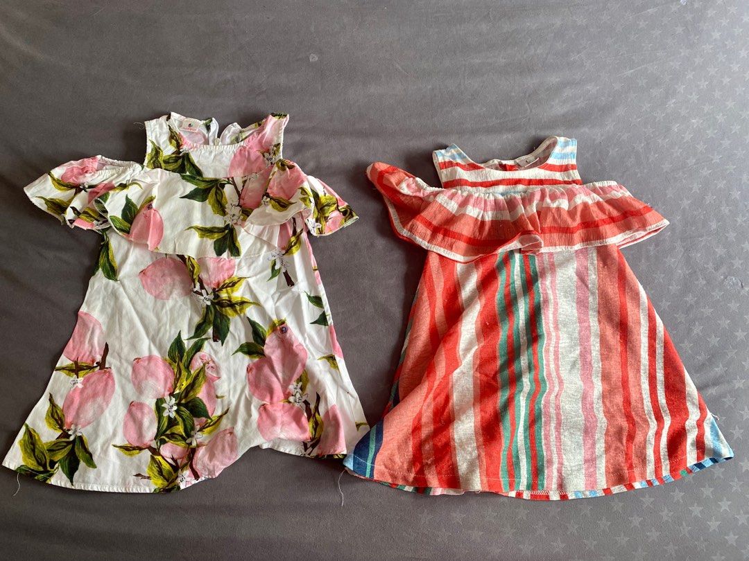 Lovely cold shoulder summer dresses for girls Babies Kids