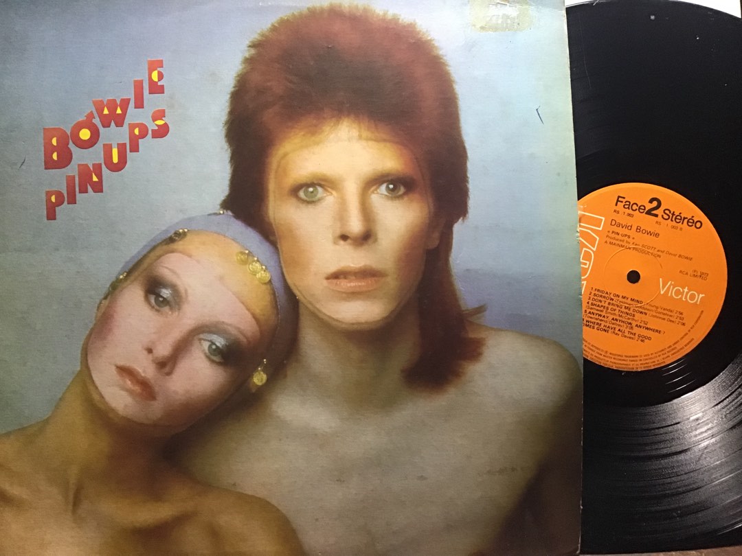 LP Davie Bowie - Pin Ups OOP VINYL RECORD Anubis Piring Hitam Classic ...