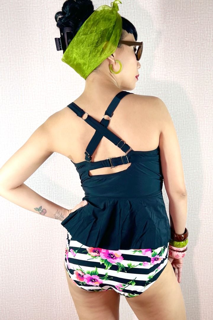 High waisted peplum swimsuit deals