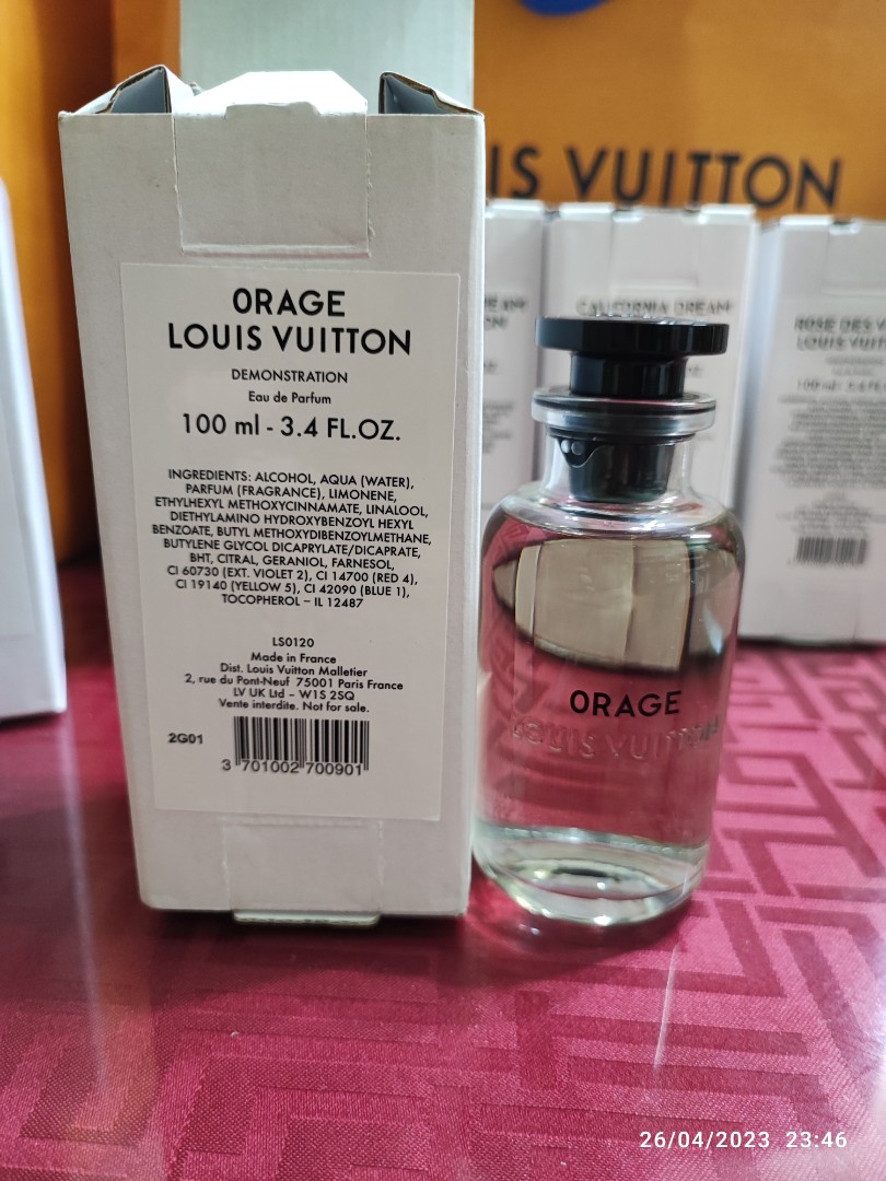 LOUIS VUITTON ORAGE Eau De Parfum for Men BRAND NEW SEALED BOX W