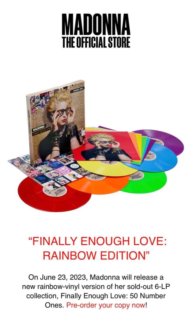 マドンナ FINALLY ENOUGH LOVE RAINBOW EDITION