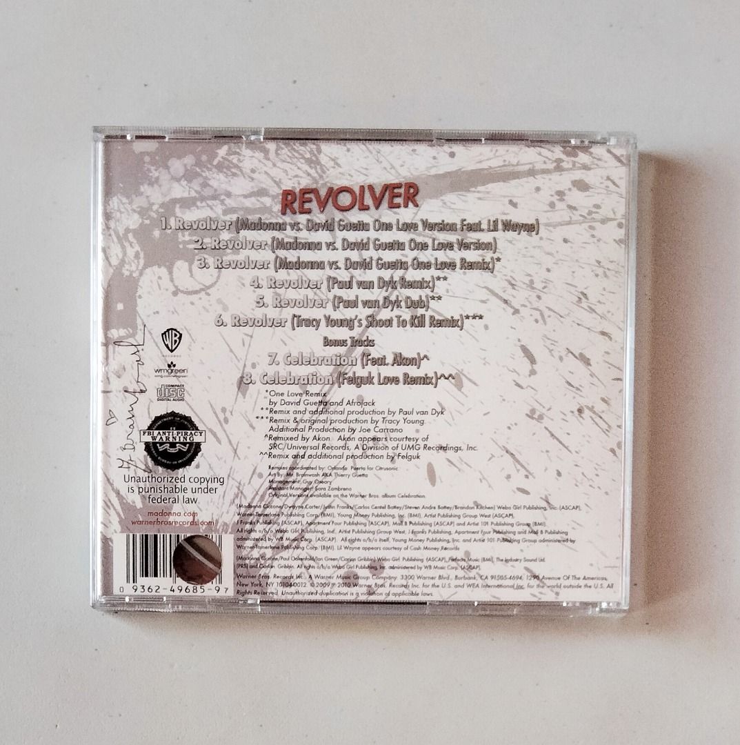 Madonna Cd Single Revolver Con Bonus 8 Tracks