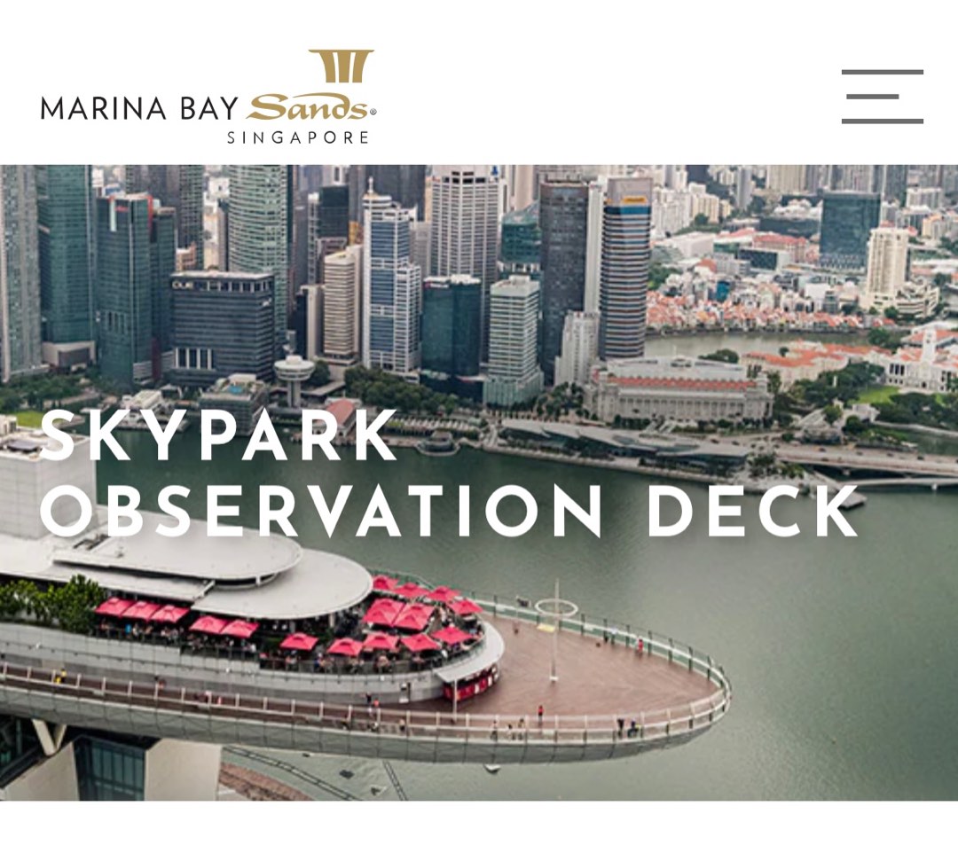MBS SkyPark Observation Deck and Sampan rides, Tickets & Vouchers