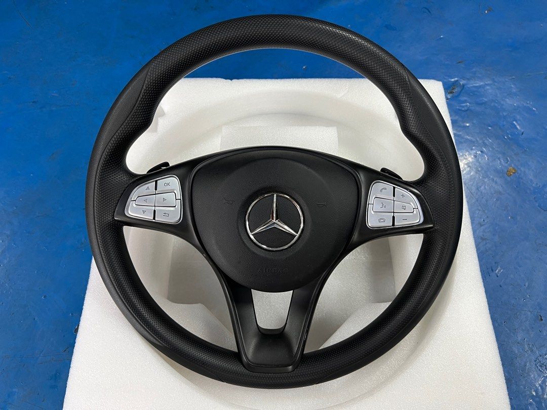 Gloss Black Steering Wheel Trim Cover For Mercedes C204 E212 CLS218 CLA117 SLK172 - AMG Style