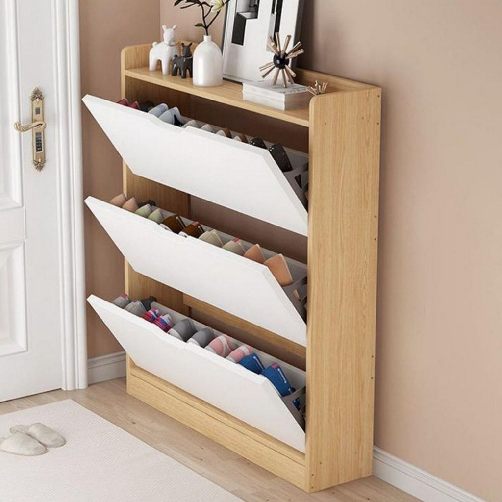 Minimalist Swivel Ultra-Slim Shoe rack (SELF ASSEMBLY), Furniture ...
